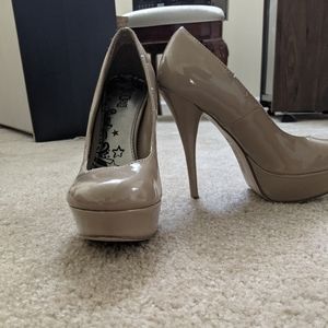 BRASH tan heels